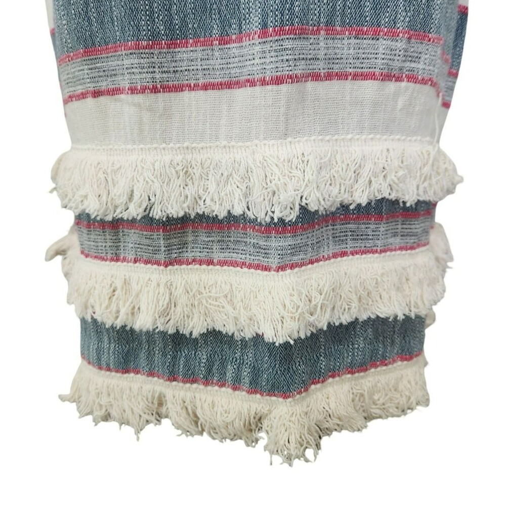 Anthropologie Holding Horses Southwestern Fringe Dress Striped Mini Size 2 Boho